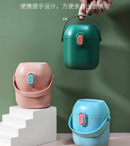 Baby Milk Powder Box food Storage box with handle to go out, 450ml/225gm capacious storage box for supplementary -1pcs food (Any Color) - Image 2