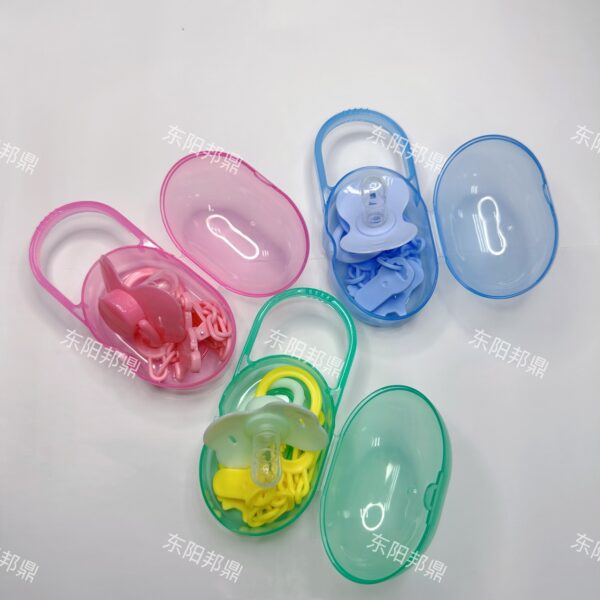 Silica gel children's pacifier, protective storage box, chain BABY Chain CHUSNI / Teether CN -1pcs  (Any Color) - Image 10