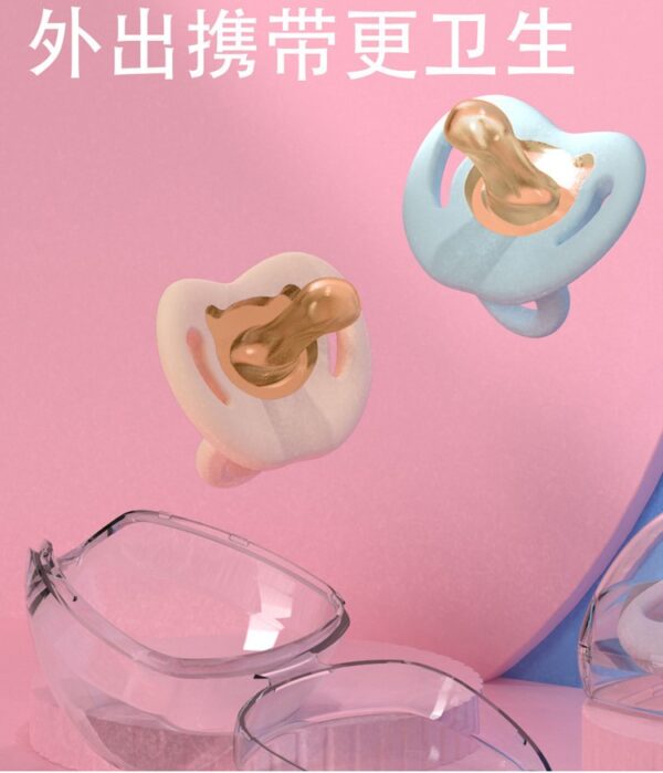 Children's Premium anti-colic silica gel pacifier Baby Chusni Teether with box CN -1pcs - Image 5