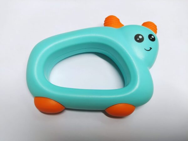 Silicone head  Ox Baby Hand Teether With jhunjhuni CN -1pcs (Any Color) - Image 2