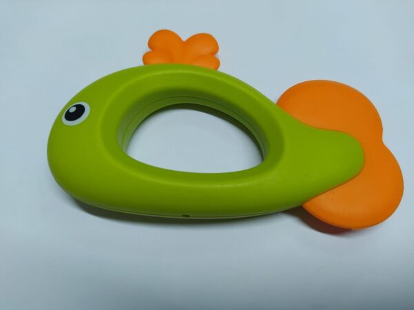 Silicone head Whale Baby Hand Teether With jhunjhuni CN -1pcs (Any Color) - Image 2