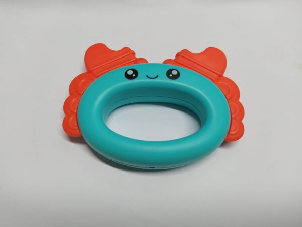 Silicone head Crab Baby Hand Teether With jhunjhuni CN -1pcs (Any Color) - Image 2