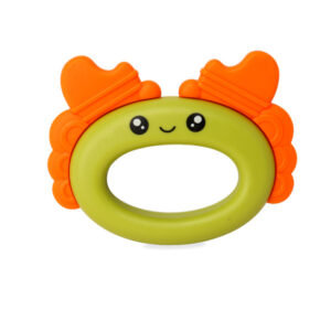 Silicone head Crab Baby Hand Teether With jhunjhuni CN -1pcs (Any Color)