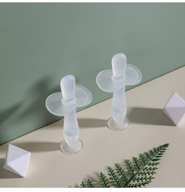 Full Silicone Baby Hand Toothbrush  Grinding Device Teeth Grinding Stick with Suction Cup / Teether CN -1pcs - Image 15