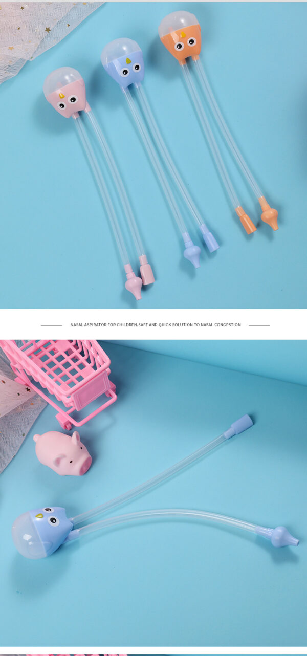 Cartoon Print Big Size Silica gel children's hygienic nasal aspirator for nose Nose Cleaning/Nasal Aspirators Device -1pcs (Any Color) - Image 3