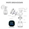 Rechargeable Electric Dual Feeder Pumping Breast Feeding Pump Comfortable automatic postpartum massager, fully automatic - 1Pieces (Any Color) - Image 4