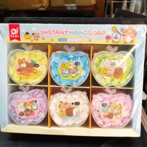 Portable Travel Soft Paper Soap In Apple Shape Plastic Box -1pcs (Any Color)