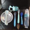 Baby food bowl+Silicone Rice spoon feeder 90ml+two head spoon+Slicone Spoon+Fruit feeder, full set of tools Package (Any Color) - Image 4