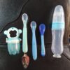Baby food bowl+Silicone Rice spoon feeder 90ml+two head spoon+Slicone Spoon+Fruit feeder, full set of tools Package (Any Color) - Image 7