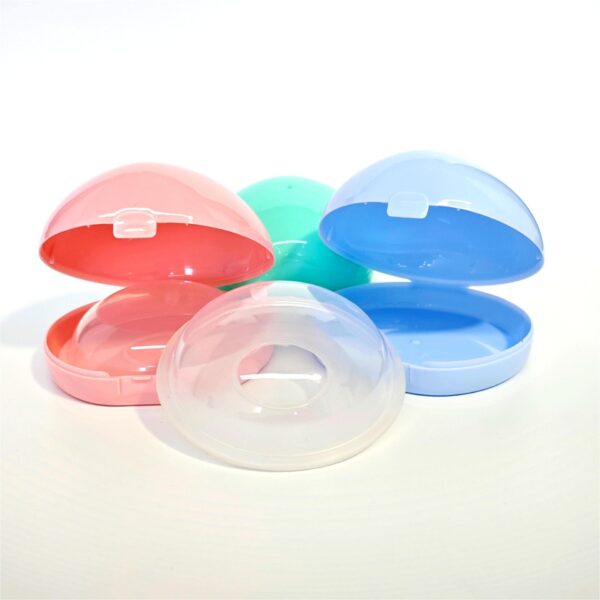Silicone Wearable Breast Milk Collector -2pcs With case  (Any Color) - Image 3