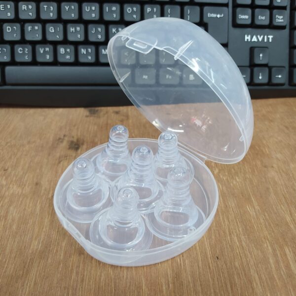 Baby Silicone Nipple Soft Silicone -6pcs With Box