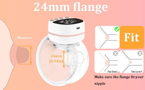 Wearable electric Rechargeable breast pump Portable painless mute massager- 1Pieces (Any Color) - Image 9