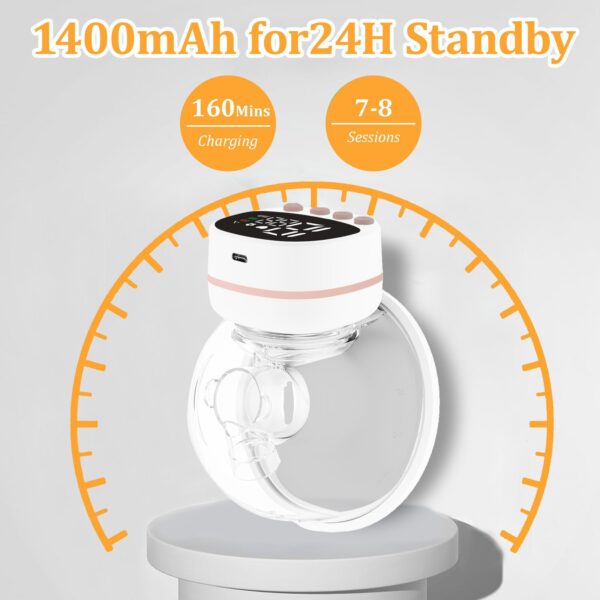 Wearable electric Rechargeable breast pump Portable painless mute massager- 1Pieces (Any Color) - Image 12