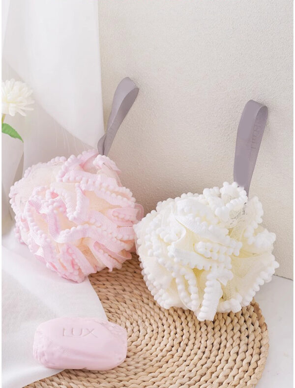 Bath Sponge Soft net foaming rich bath ball new splicing color large bath flower bath ball bath ball household toiletries -1pcs (Any Color) - Image 9