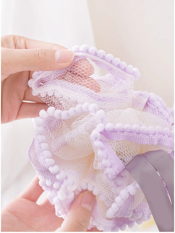 Bath Sponge Soft net foaming rich bath ball new splicing color large bath flower bath ball bath ball household toiletries -1pcs (Any Color) - Image 8