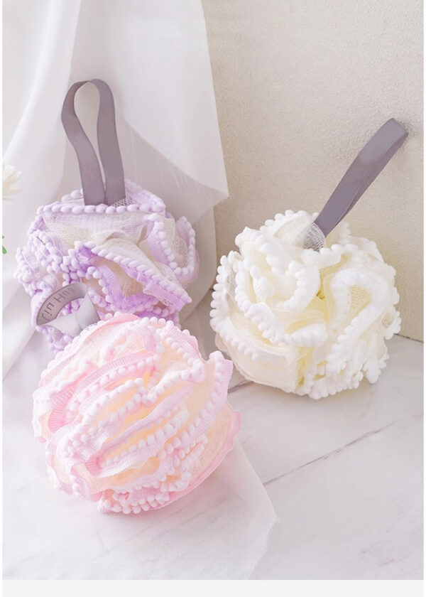 Bath Sponge Soft net foaming rich bath ball new splicing color large bath flower bath ball bath ball household toiletries -1pcs (Any Color) - Image 10