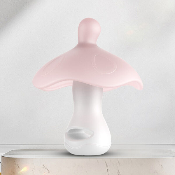 Elbow small mushroom teether anti-eating nano silicone teether baby chewing gum silicone bite happy mushroom head -1pcs (Any Color) - Image 4