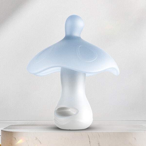Elbow small mushroom teether anti-eating nano silicone teether baby chewing gum silicone bite happy mushroom head -1pcs (Any Color) - Image 5