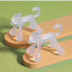 Infant teether monkey bite bite Loco boiled food grade silicone anti-eating hand baby teething stick -1pcs (Any Color)