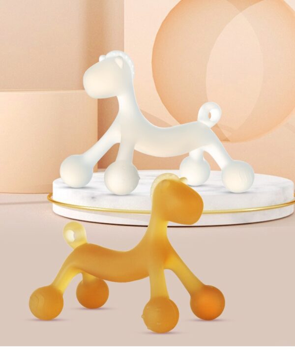 Baby teether cartoon style pony silicone anti-eating hand teether baby molar stick boiled in water high temperature bite gum fun -1pcs (Any Color) - Image 11