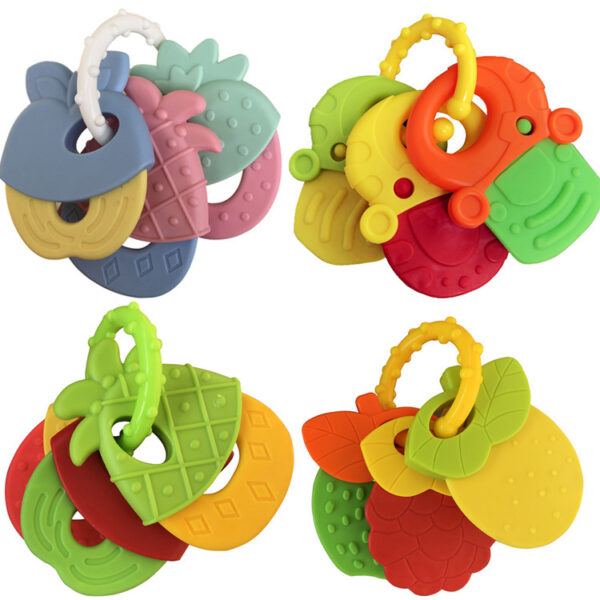 Baby Fruit Teeth Gel Silicone head Teether fitness educational toy CN -1pcs (Any Color) - Image 5