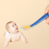 Baby silicon spoon fruit mud artifact baby supplementary food spoon baby double head scrape mud spoon -1pcs  (Any Color) - Image 13