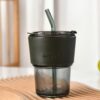 Bamboo cup ins glass wholesale straw cup coffee cup glass cup gift cup souvenir net red water cup -1pcs  (Any Color) - Image 3