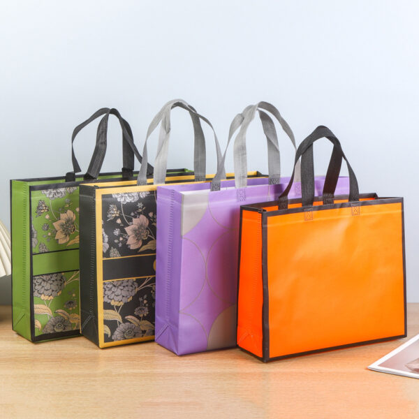Non-woven tote bags clothing store bags custom laminated clothing shopping bags fashion women's men's gift bags -1pcs (Any Color) - Image 12