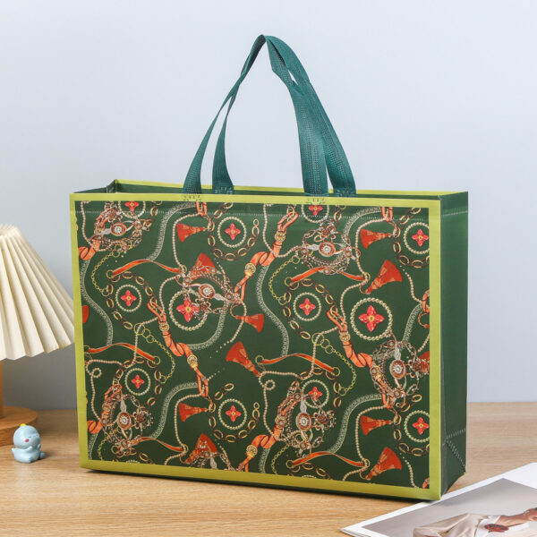 Non-woven tote bags clothing store bags custom laminated clothing shopping bags fashion women's men's gift bags -1pcs (Any Color) - Image 4