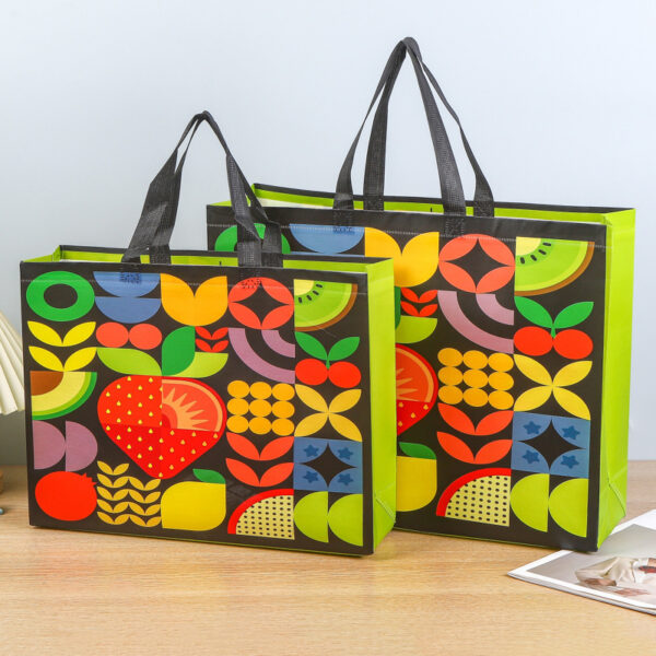 Non-woven tote bags clothing store bags custom laminated clothing shopping bags fashion women's men's gift bags -1pcs (Any Color) - Image 6