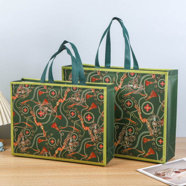 Non-woven tote bags clothing store bags custom laminated clothing shopping bags fashion women's men's gift bags -1pcs (Any Color) - Image 7