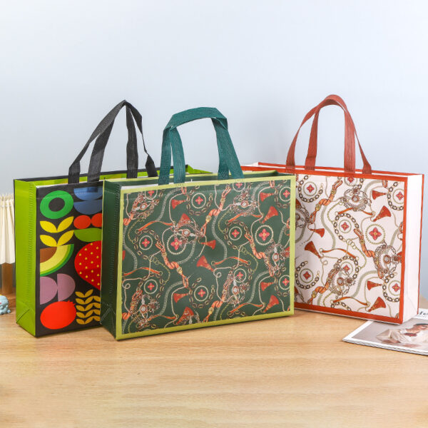 Non-woven tote bags clothing store bags custom laminated clothing shopping bags fashion women's men's gift bags -1pcs (Any Color) - Image 10