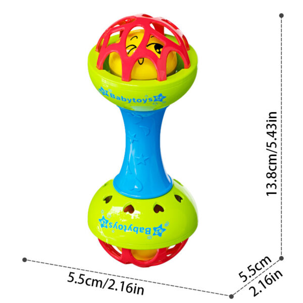 Soft glue Dumbbell Baby Hand Teether With jhunjhuni CN -1pcs (Any Color)