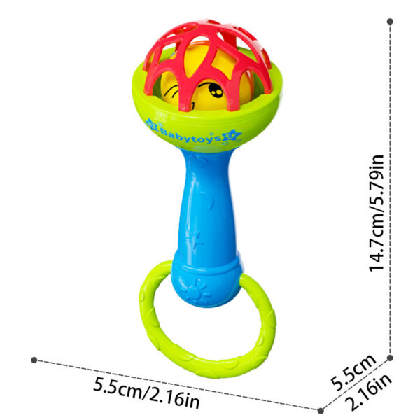 Soft glue Dumbbell Baby Hand Teether With jhunjhuni CN -1pcs (Any Color) - Image 6