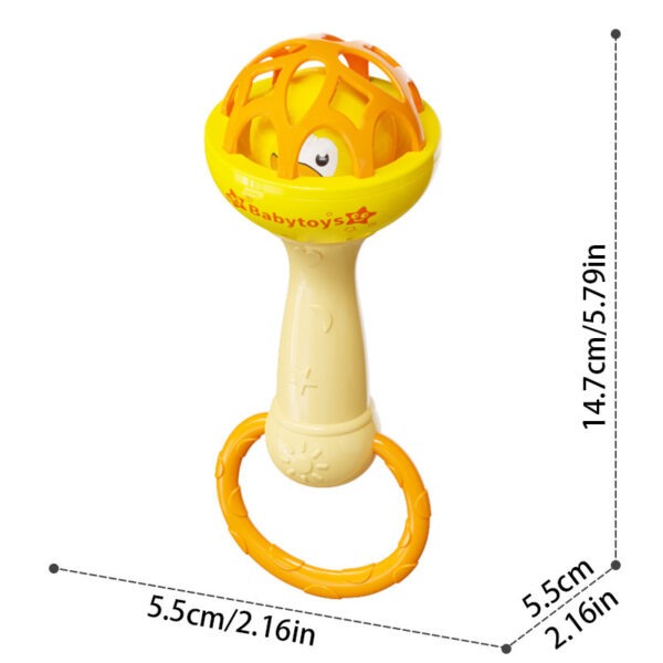 Soft glue Dumbbell Baby Hand Teether With jhunjhuni CN -1pcs (Any Color) - Image 5