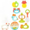 9pcs 1set Premium Children's teether early education training set toy for Baby Hand Teether With jhunjhuni CN - Image 4
