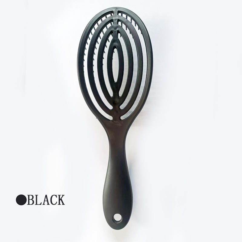 Oval Mosquito-repellent Incense Hollow Fluffy Head Massage Hairdressing Comb Wet and Dry Hair Shampoo Violet Comb -1pcs (Any Color) - Image 11