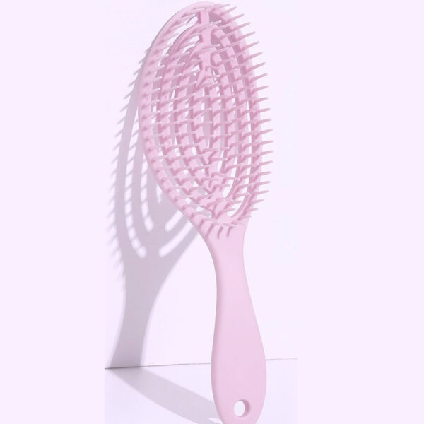 Oval Mosquito-repellent Incense Hollow Fluffy Head Massage Hairdressing Comb Wet and Dry Hair Shampoo Violet Comb -1pcs (Any Color) - Image 2