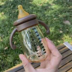 Nano Color PPSU plastic material Wide-Neck Feeding Bottle With Handle 240ml -1pcs