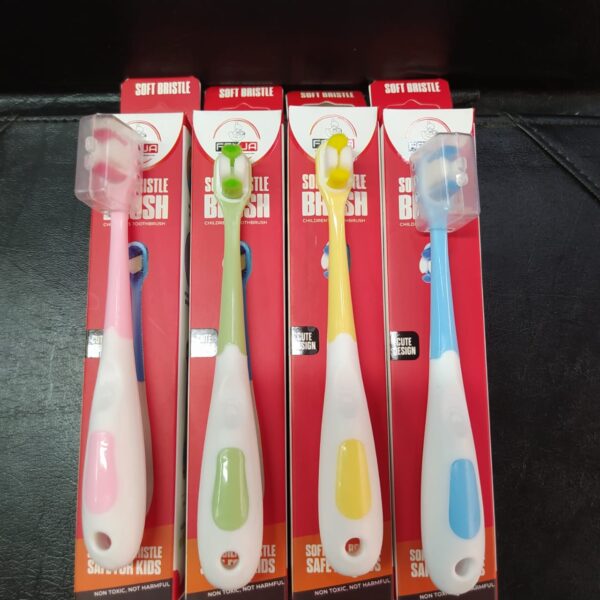 Fexja Candy color toothbrush soft hair suitable for children aged 2-12 With Box  -1pcs [Any Color] - Image 3