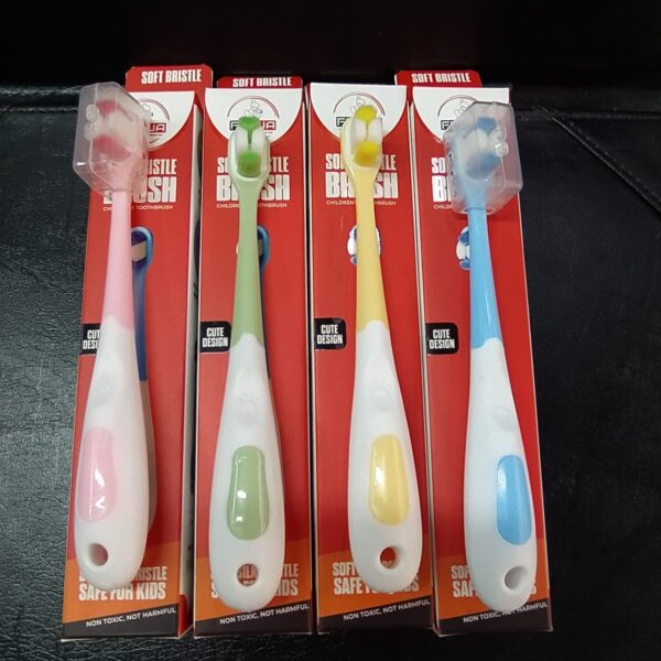 Fexja Candy color toothbrush soft hair suitable for children aged 2-12 With Box  -1pcs [Any Color] - Image 6
