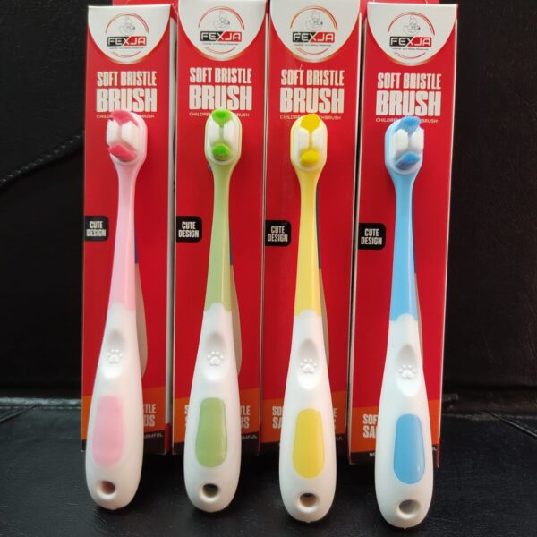 Fexja Candy color toothbrush soft hair suitable for children aged 2-12 With Box  -1pcs [Any Color]