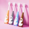 10000 hair children's toothbrush 2-12 years old small brush head oral cleaning baby seal cartoon standing children's toothbrush -1pcs (Any Color) - Image 3