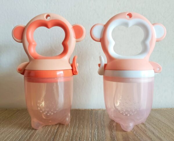 Children's silica gel nibbler for fruits and vegetables, teether for supplementary food, mesh bag BABY FRUIT CHUSNI CN_1pcs - Image 3