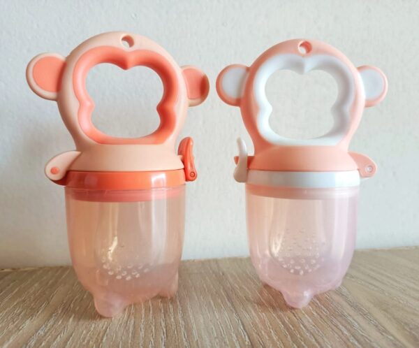 Children's silica gel nibbler for fruits and vegetables, teether for supplementary food, mesh bag BABY FRUIT CHUSNI CN_1pcs - Image 2