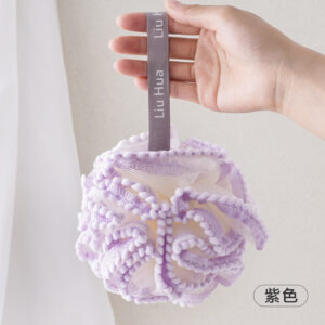 Bath Sponge Soft net foaming rich bath ball new splicing color large bath flower bath ball bath ball household toiletries -1pcs (Any Color)