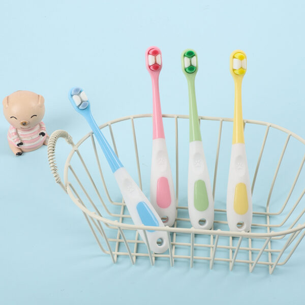 Children's soft bristle toothbrush cute shape 2-10 years old baby 1pcs card set (Any Color) - Image 14