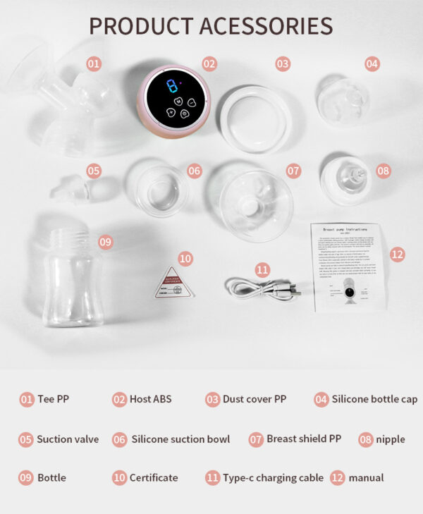 Rechargeable Electric  Breast Feeding Pump painless mute massager- 1Pieces - Image 19