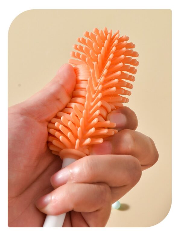 Silicone Feeder Bottole & Nipple Cleaning Brush -1set (Any Color) - Image 10