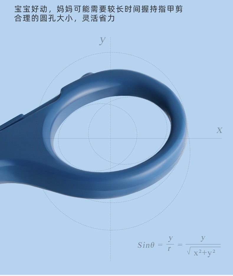 Baby nail scissors durable suitable for small babies scissors with safety buckle -1pcs (Any Color) - Image 9